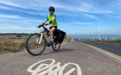Ewan and I Bikepacking the Cantii Way