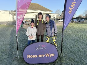 Ian, Ewan and Iona at Ross-on-Wye parkrun