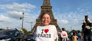 Iona with Eiffel Tower in Paris